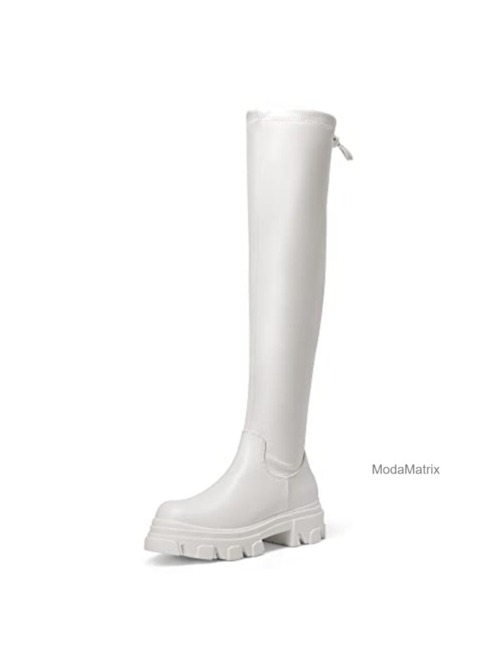 Women's Over The Knee Platform Thigh High Stretch Boots Chunky Lug Sole